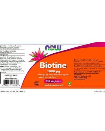 NOW Biotine 1000 µg (100 vegicaps)