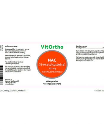 VitOrtho N-Acetylcysteïne 500 mg (60 capsules)