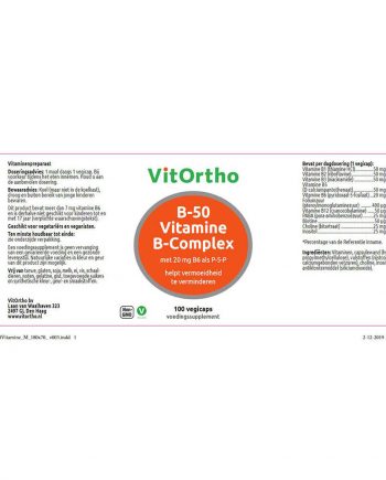 VitOrtho B-50 Vitamine B-Complex (100 caps)