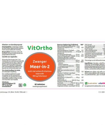 VitOrtho Meer-in-2 Zwanger (60 tabletten)