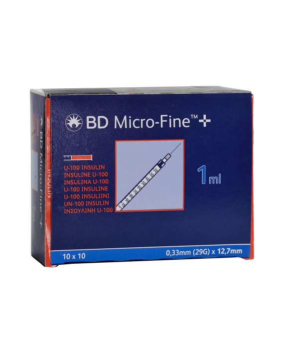 BD Micro-Fine Insulinespuiten U-100 1ML 12,7MM 29G (100 stuks)