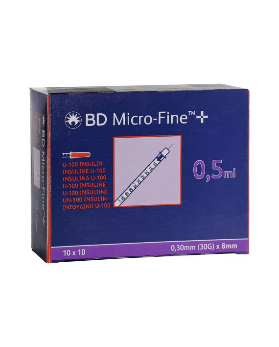 BD Micro-Fine Insulinespuiten U-100 0,5ML 8MM 30G (100 stuks)