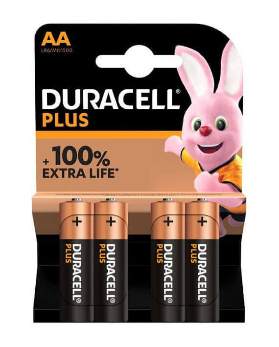 Duracell Plus AA Batterijen (4 stuks)