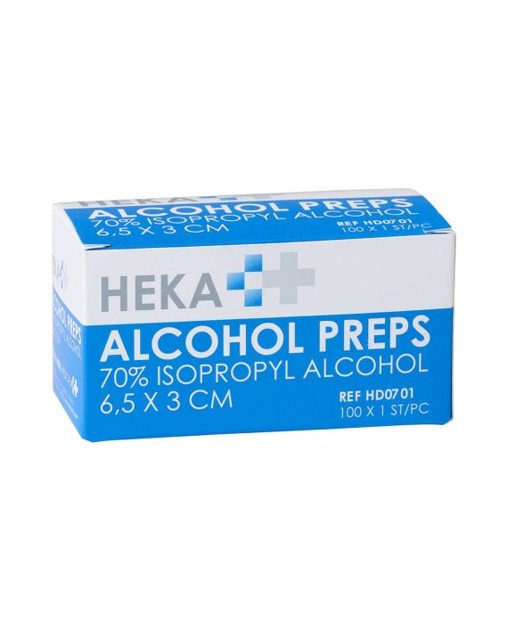 Heka Alcohol wipes 30mm x 65mm (100 pieces)