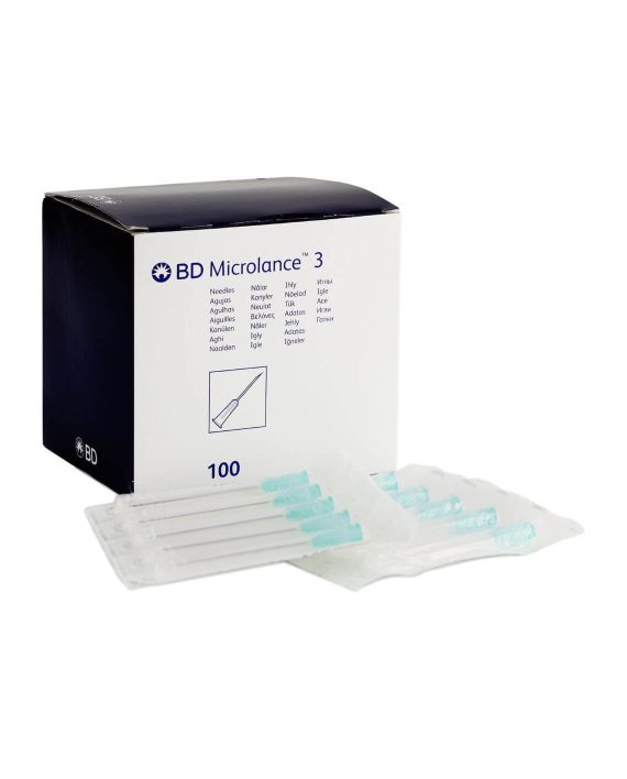 BD Microlance Injection Needles Blue 23G x 25 mm (100 pieces)