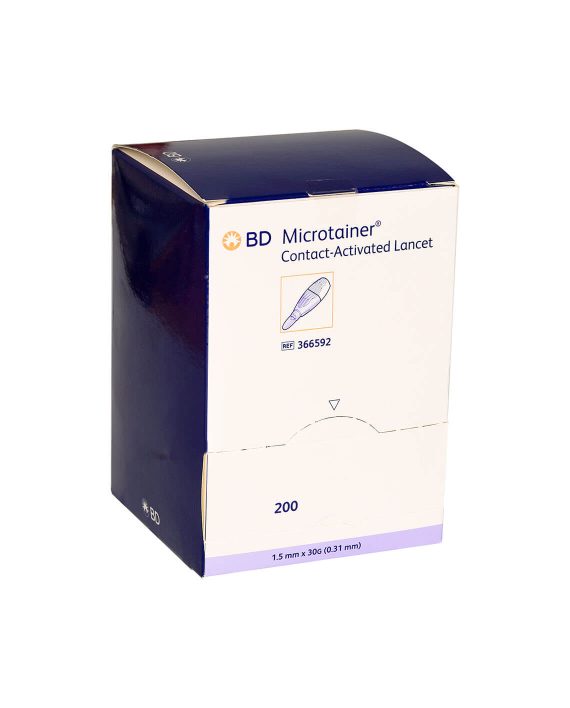 Lancettes de sécurité BD Microtainer 30G Violet (200 pièces)