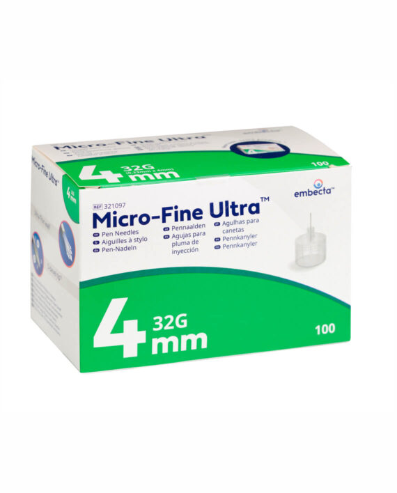 embecta Micro-Fine Ultra Aiguilles de Stylo 4MM 32G (100 pièces)