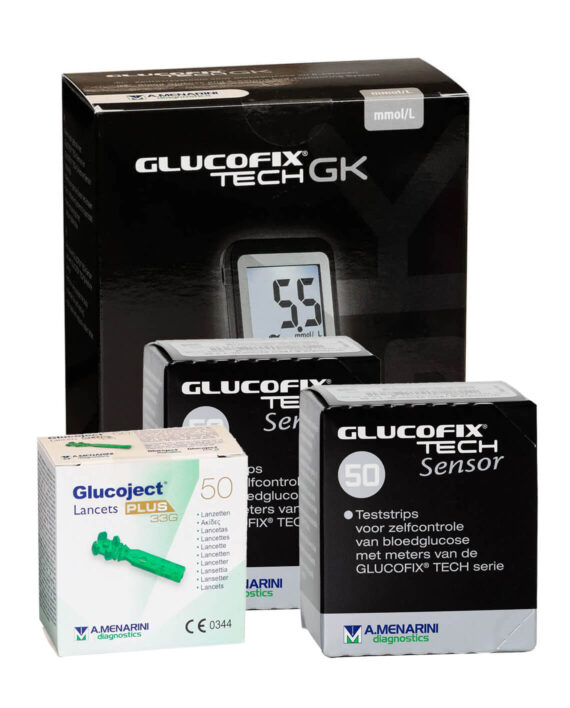 Glucofix Tech GK Totaal (meter, 100 teststrips & 50 lancetten