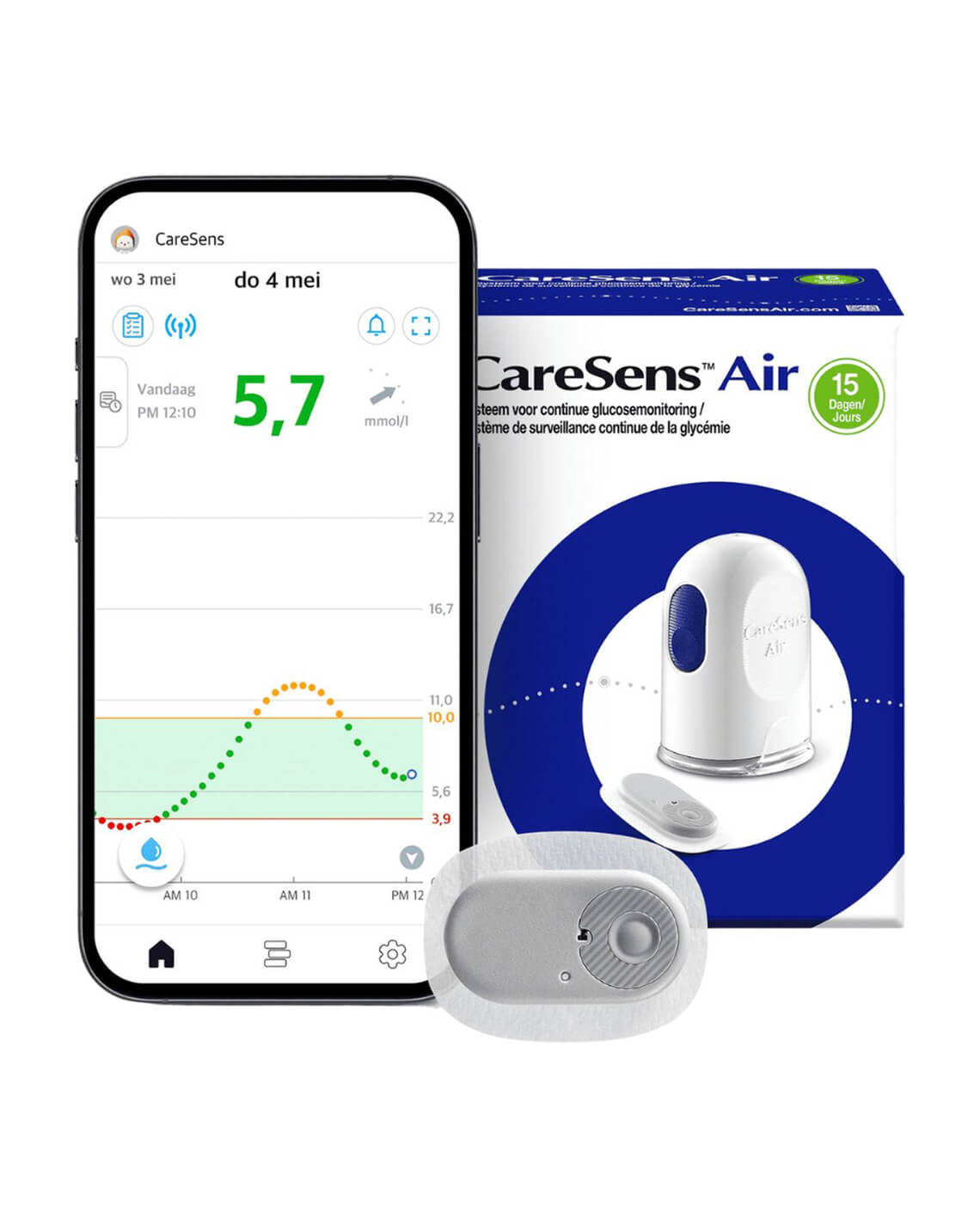 CareSens Air CGM Sensor (1 stuks)